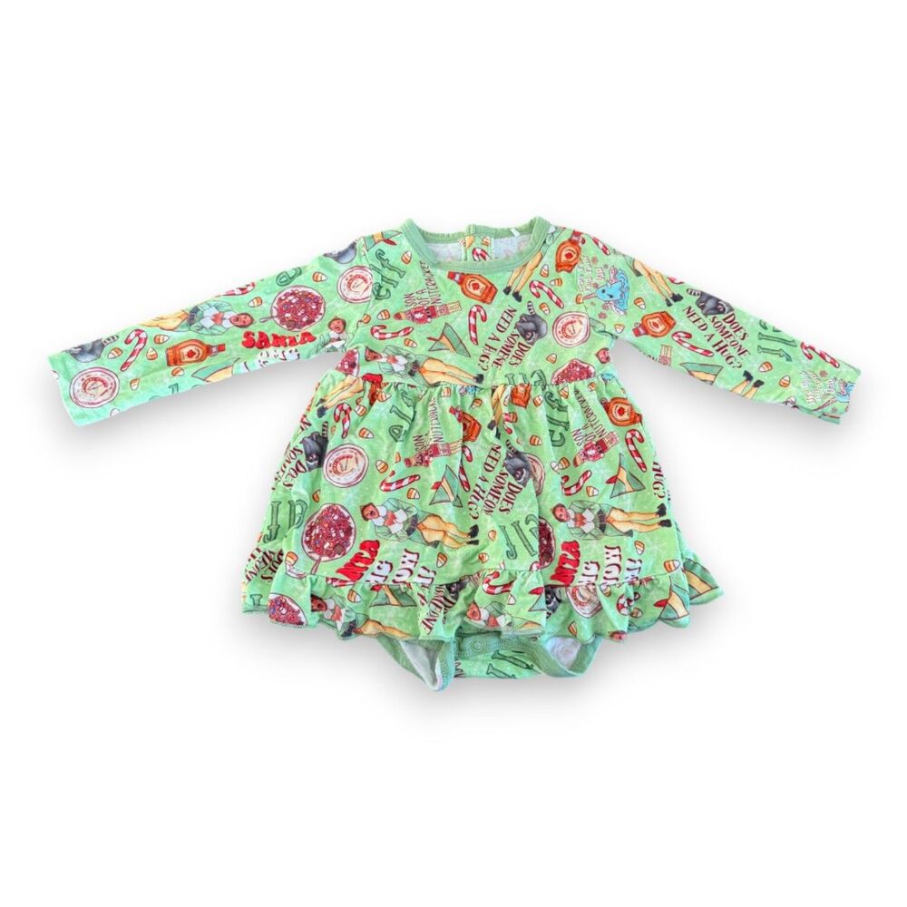 Showstoppers ELF Twirl Dress with Bodysuit 12-18 Months VGUC Christmas Dress